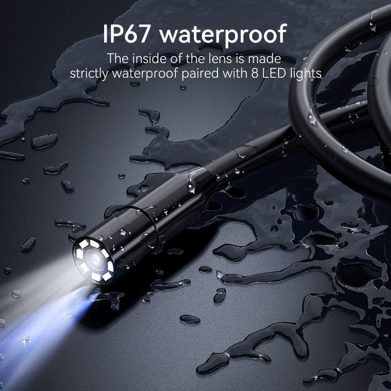 Waterproof Snake Endoscope 10M Cable 4.3 Inch LCD Screen Car Pipe Borescope