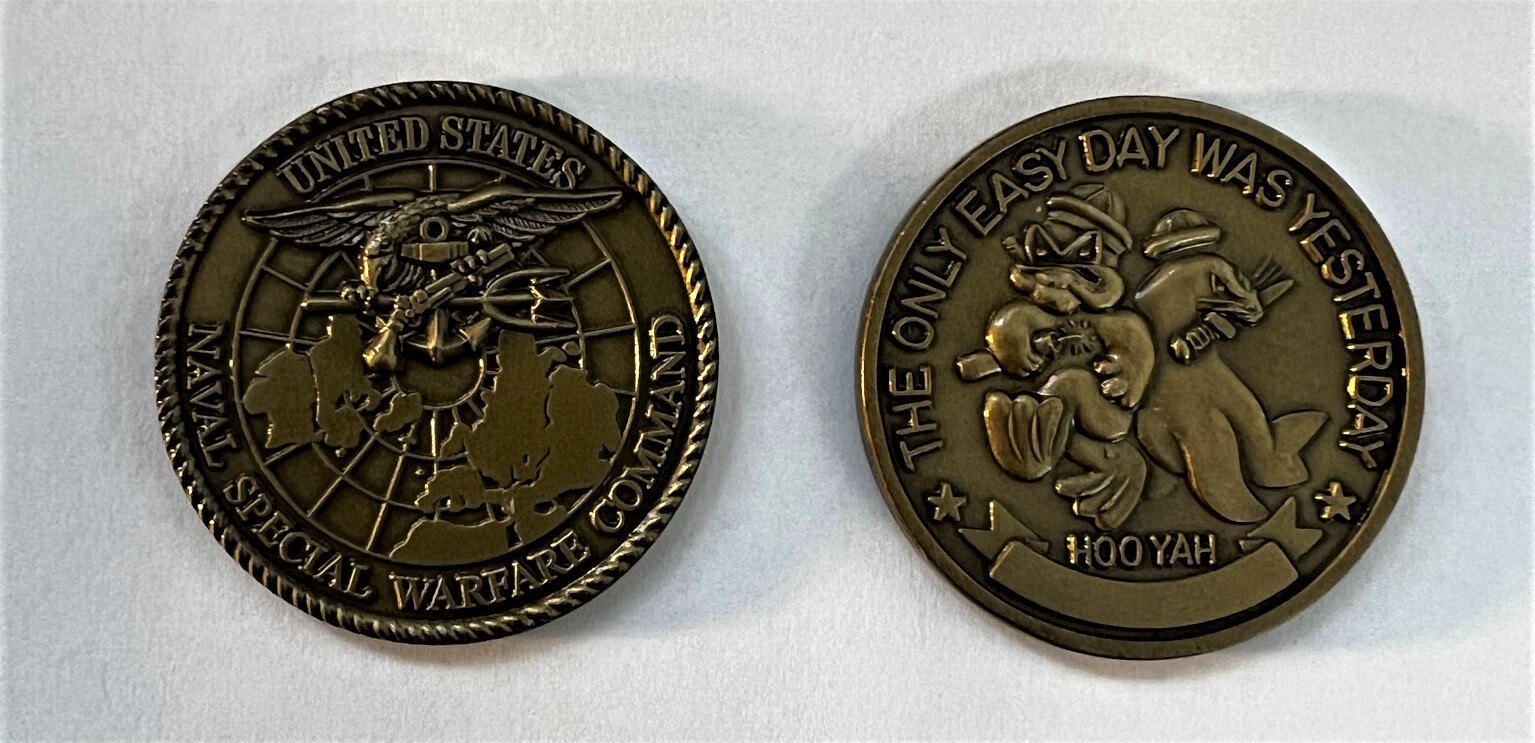 Navy SEAL NSWC Special Warfare Command Challenge Coin HOOYAH SDV Team SWCC UDT