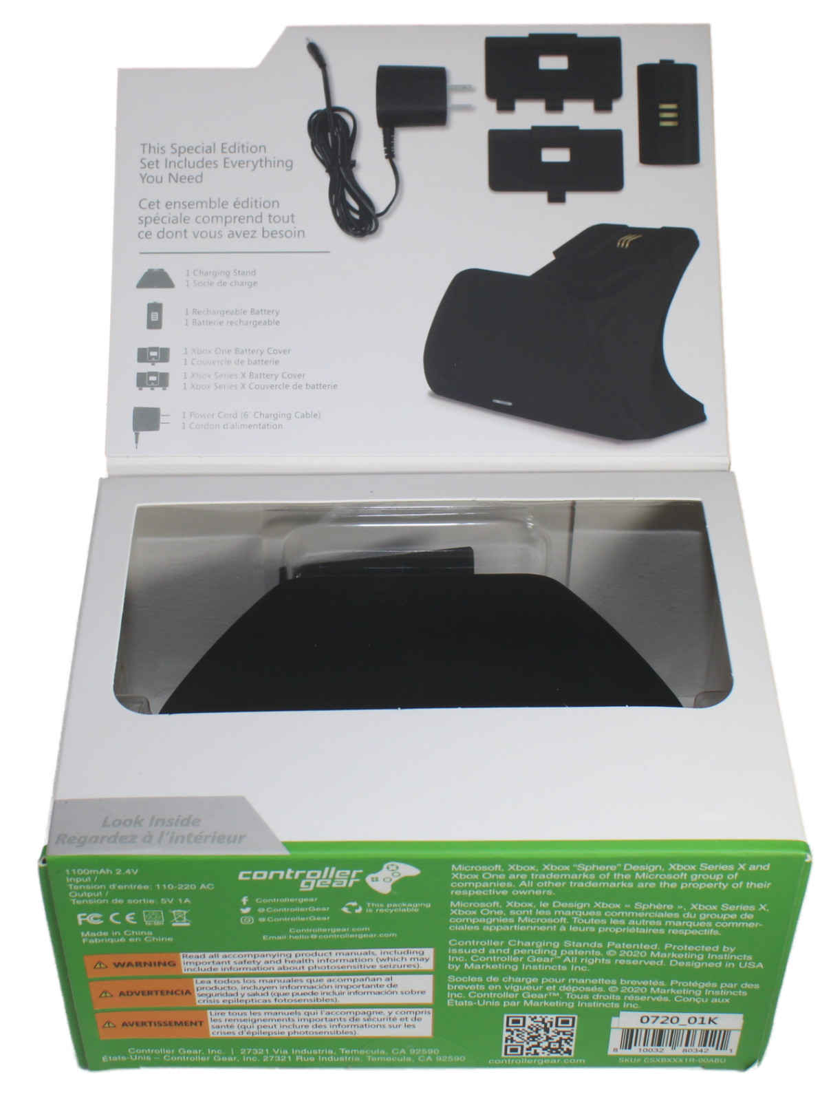 Controller Gear Carbon Black Universal Xbox Pro Controller Quick Charge Stand