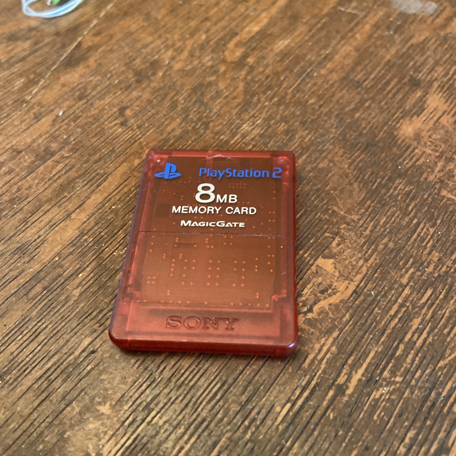 sony playstation 2 8mb memory card Red