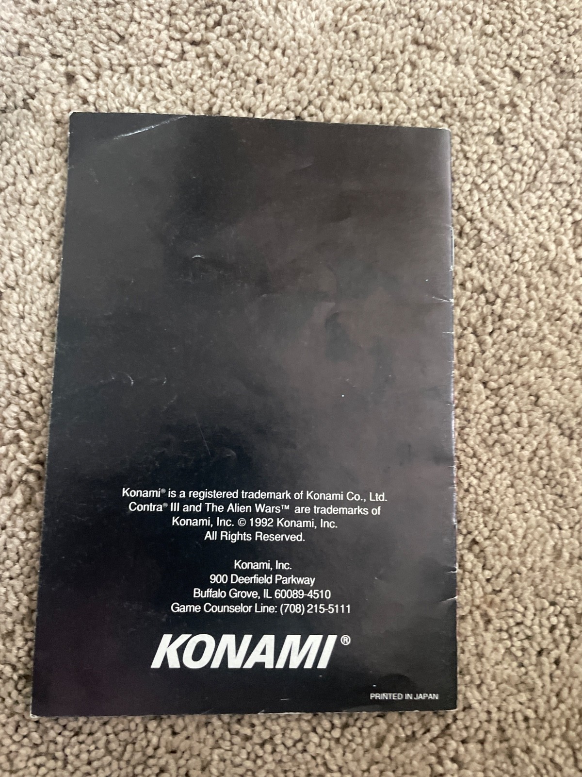 instruction booklet