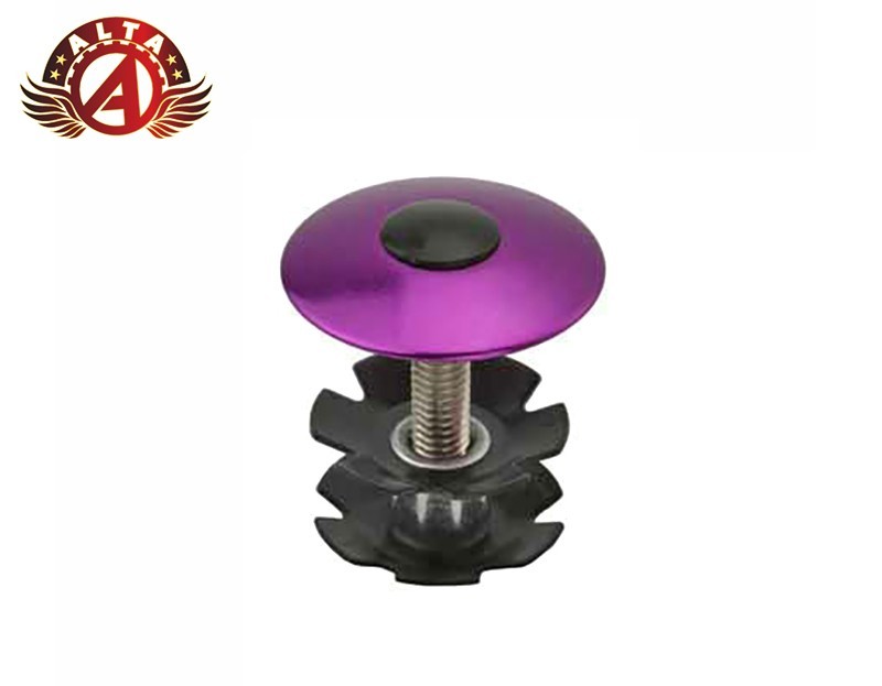 ALTA 1-1/8" Headset Top Cap w/ Star Nut Purple Alloy Stem Fork Compression Cap.