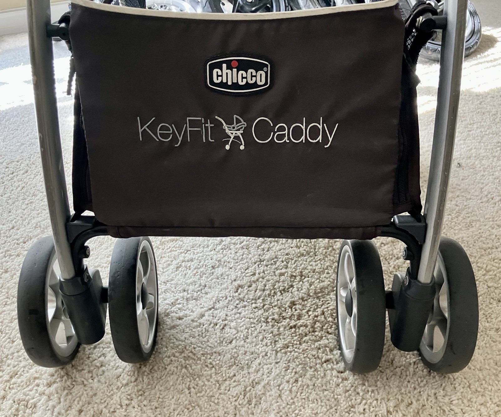 Chicco Keyfit Caddy Stroller - Replacement Front Wheels. - Silver Double Wheels.
