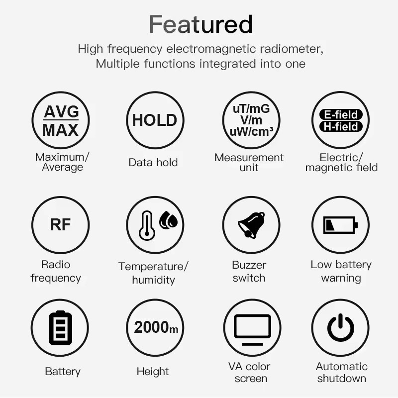 EMF Radiation Detector High Frequency Electromagnetic Field Meter
