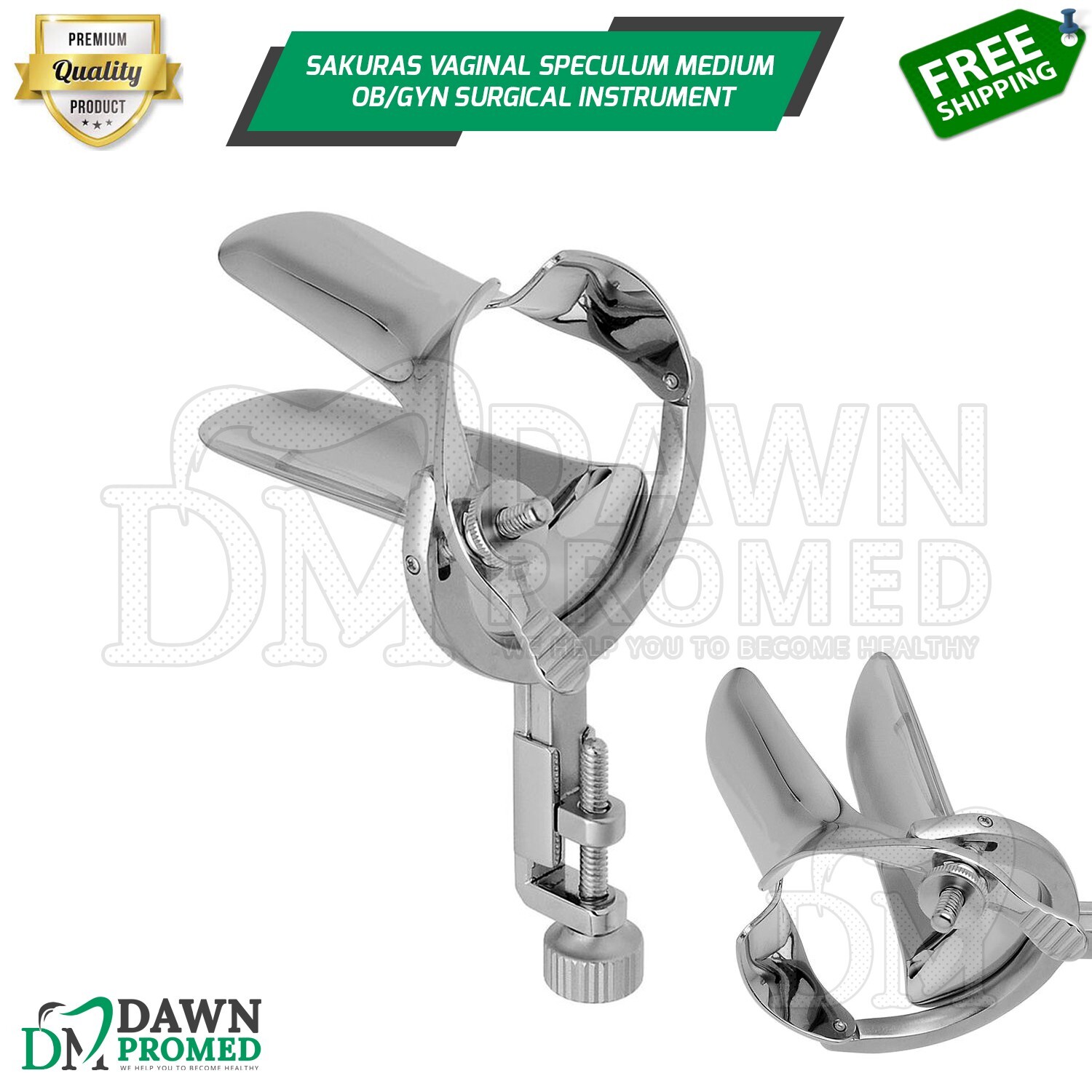 Sakuras Vaginal Speculum Medium  OB/GYN Surgical Instrument German Grade