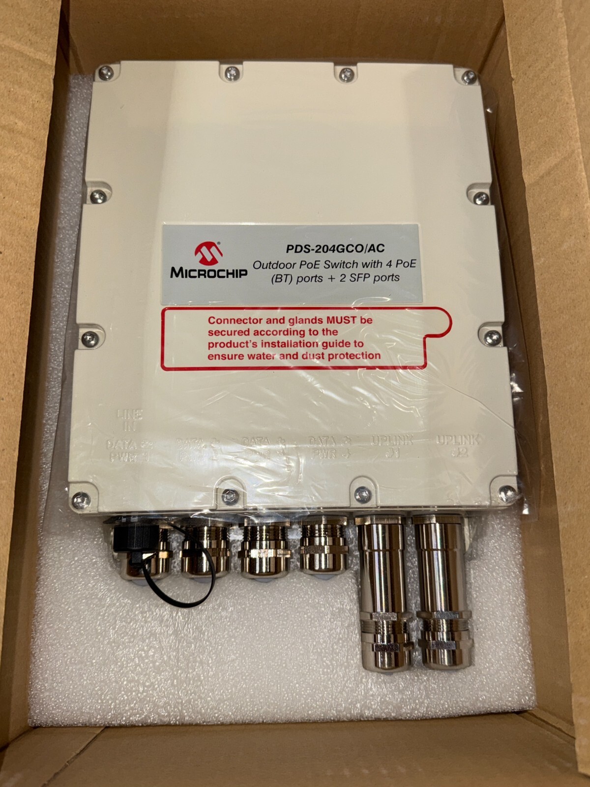 MICROCHIP 4 port PoE Outdoor Switch PDS-204GCO AUTHENTIC 🇺🇸 🇺🇸 🇺🇸