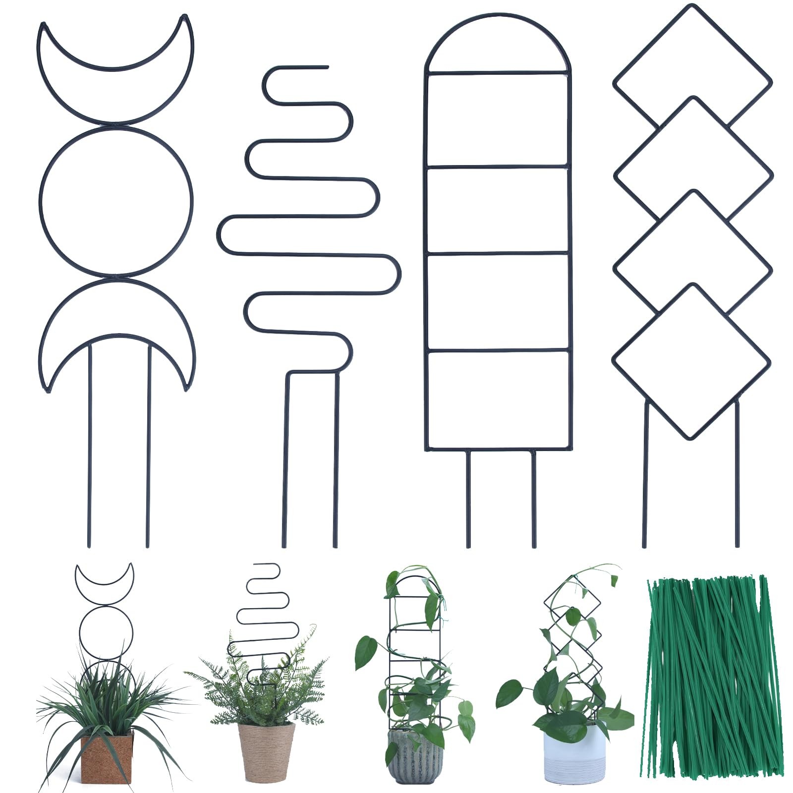 Wellsign Indoor Plant Trellis for Back-Metal-Trellis01, Metal-Trellis