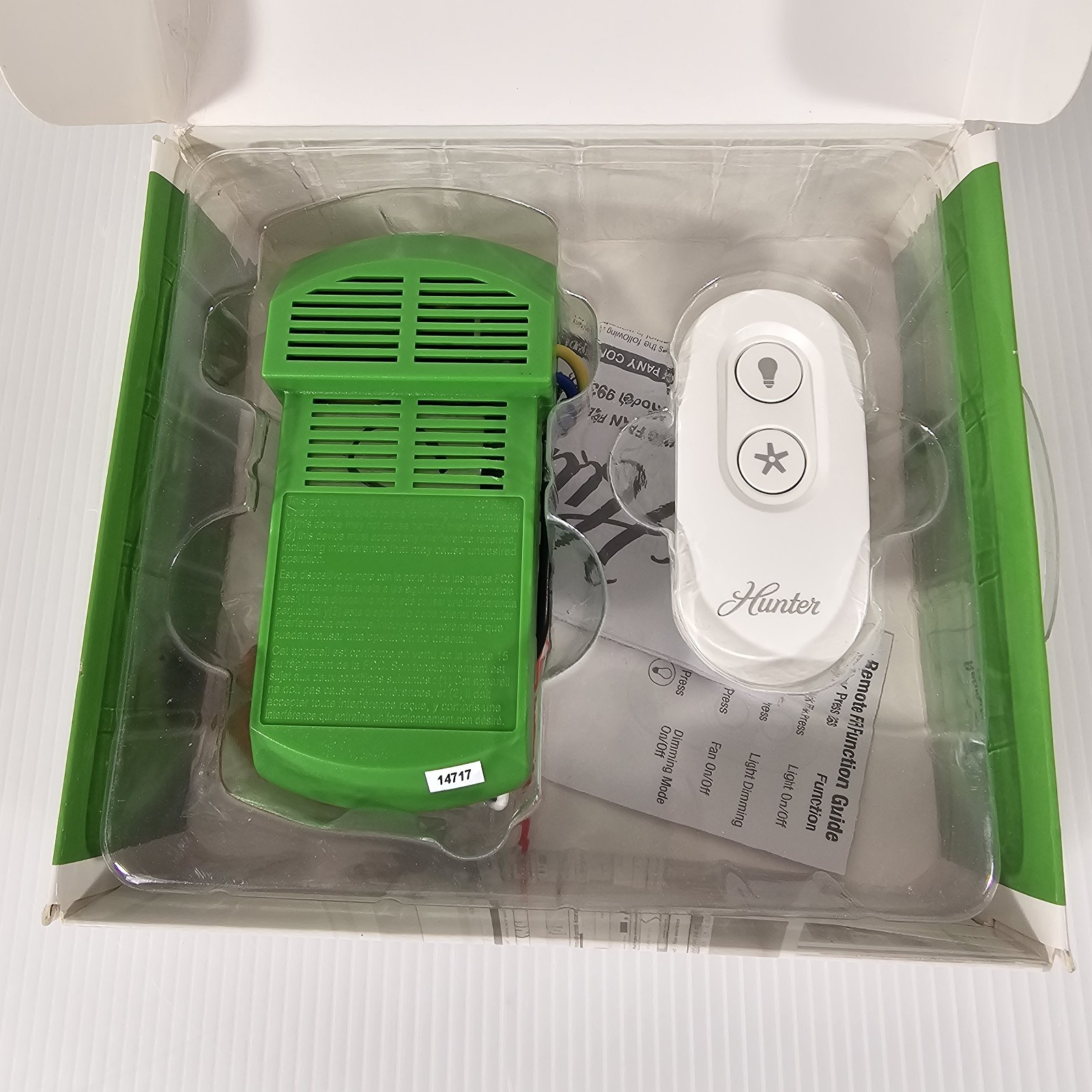 Hunter Model 99394 Ceiling Fan ON/OFF Remote Control and Receiver
