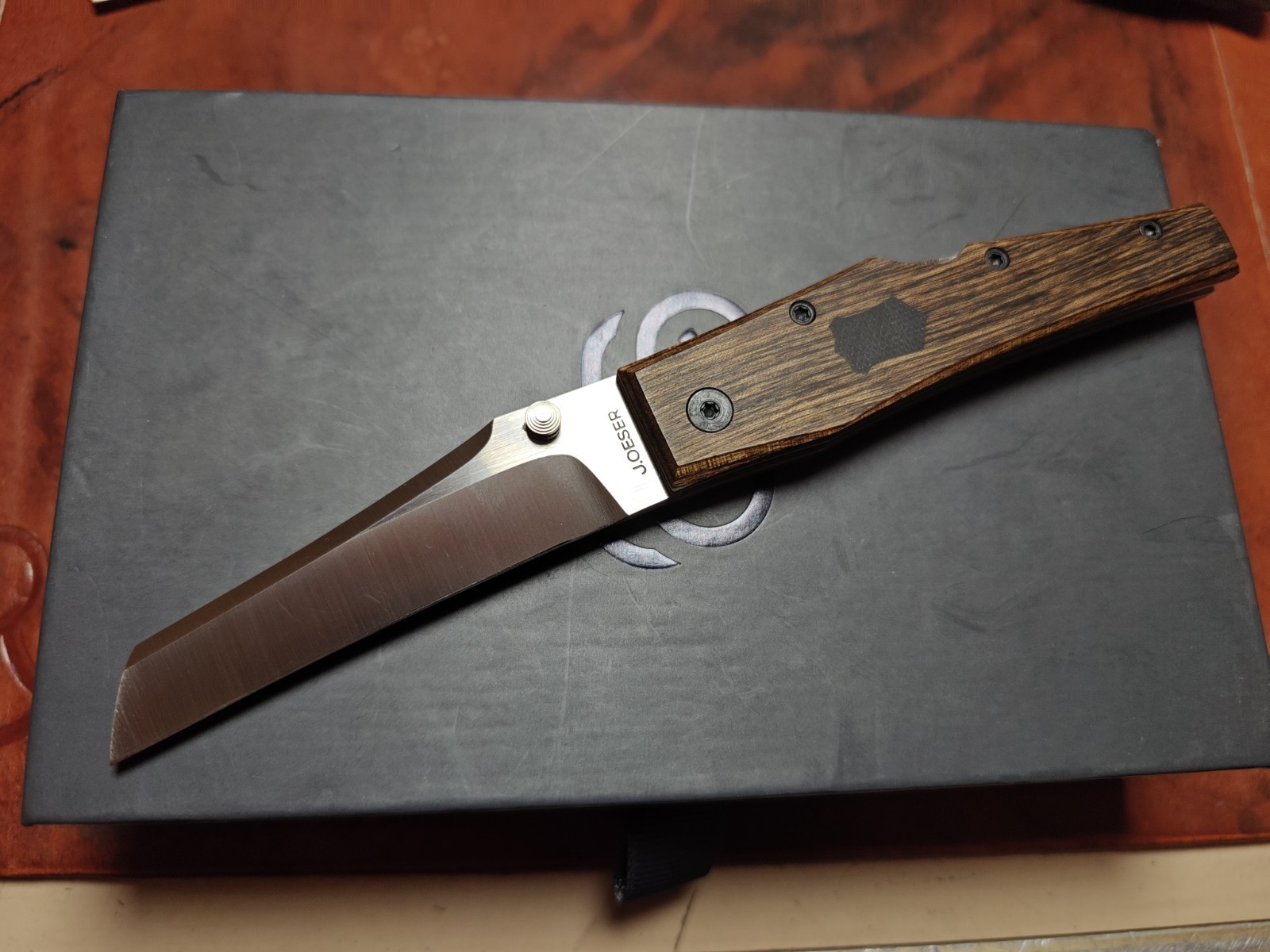 Jared Oeser Custom Coatl Lockback Folding Knife