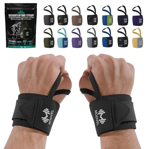 Adjustable Wrist Wraps for Gym & Lifting – Thick, Breathable Support 1 Black