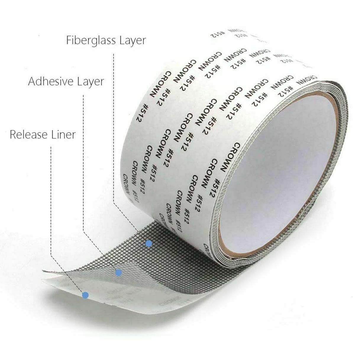 Screen Patch Repair Kit Window Repair Tape Fiberglass Covering Mesh Tool 5*200cm
