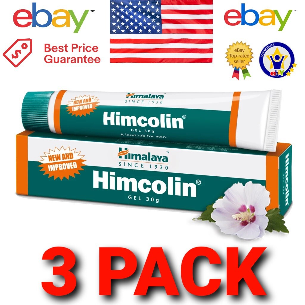 HIMCOLIN GEL 3 pack Exp.Next 3 Years Fresh USA Official HERBALS MEN'S HEALTHS