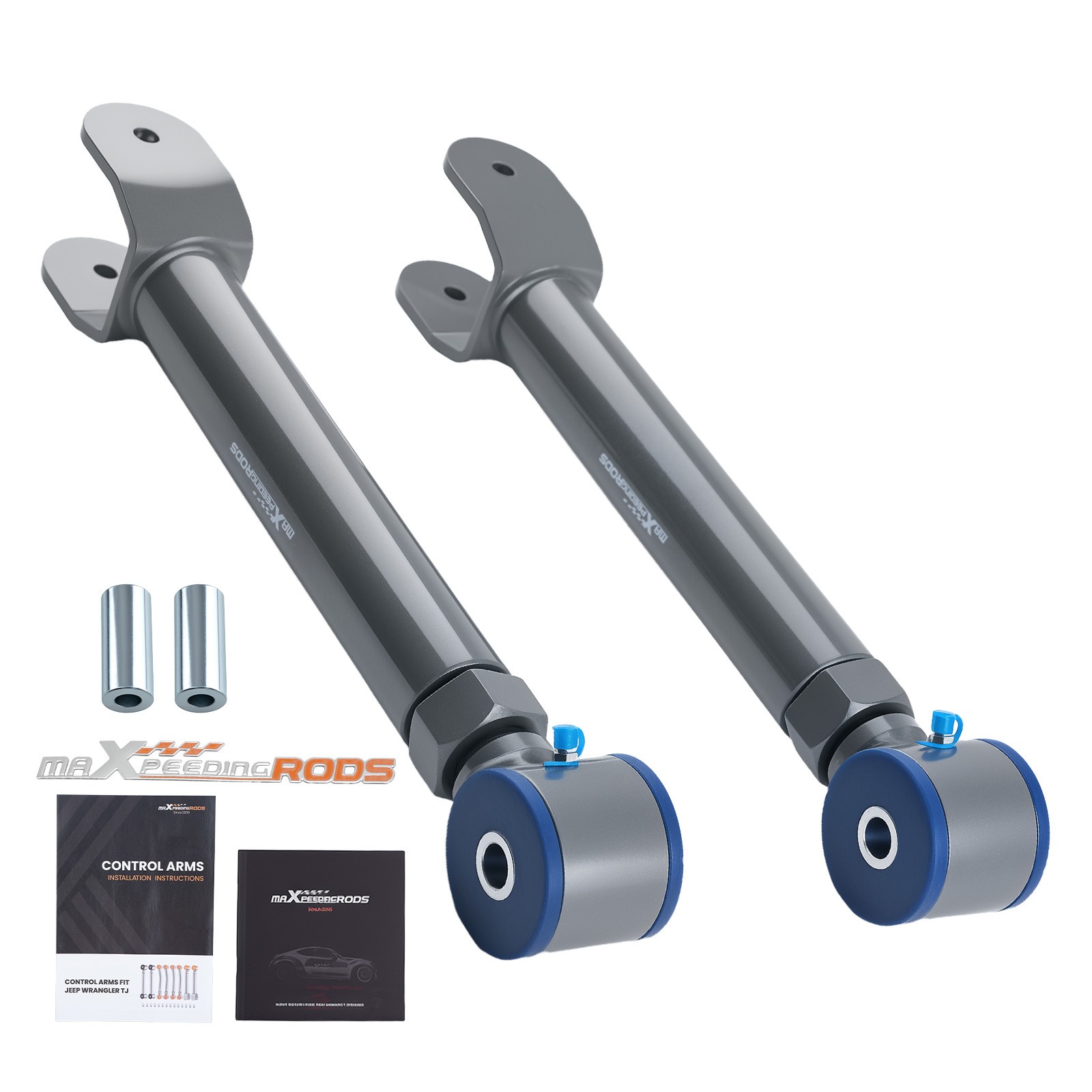2 Front Upper Heavy Duty Adjustable Control Arms For Jeep Cherokee XJ 1984-2001