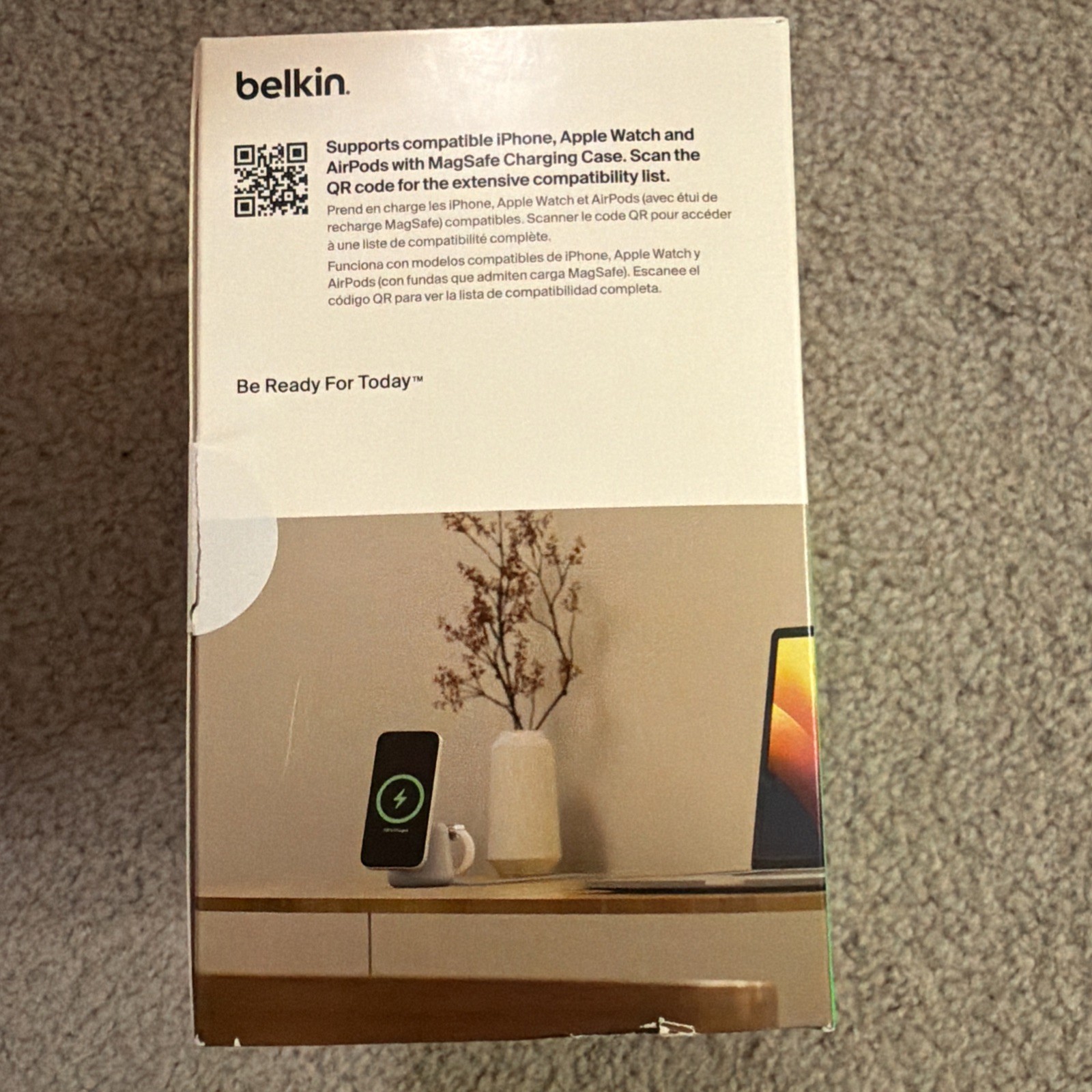 BoostCharge Pro 2-in-1 Wireless Charging Dock with Qi2 15W - Sand