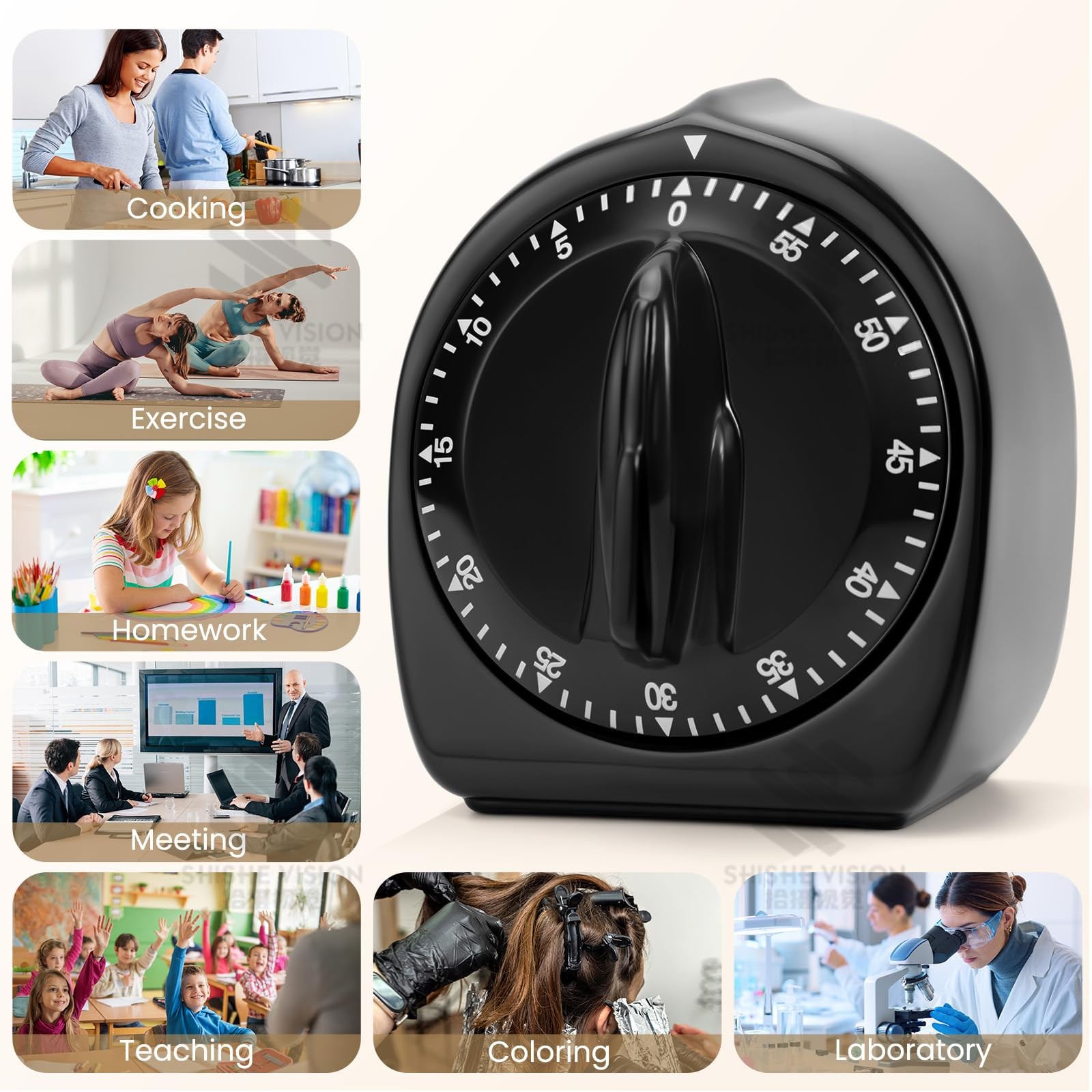 Kitchen Timers for Cooking, 60 Minute Wind Up - Chef Cooking Timer with Loud