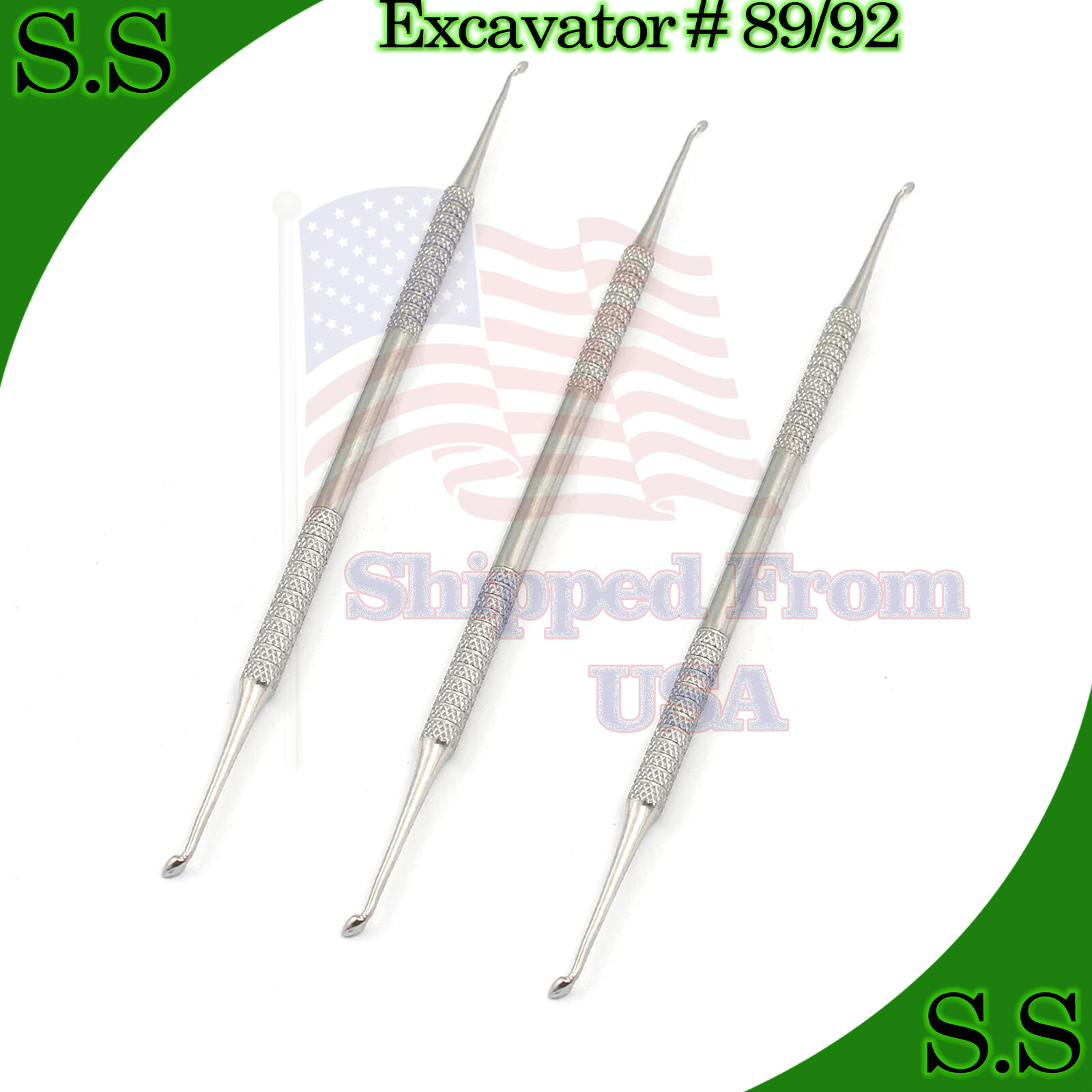 3 Excavator # 89/92 Cleoid Dental Instruments