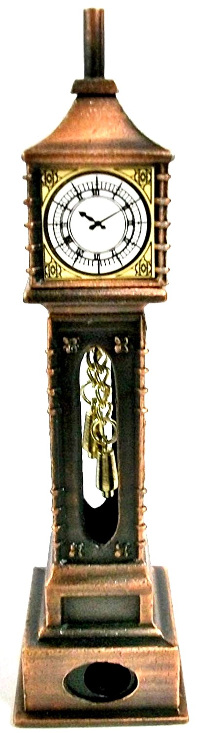Old Time Grandfather Clock Die Cast Metal Collectible Pencil Sharpener