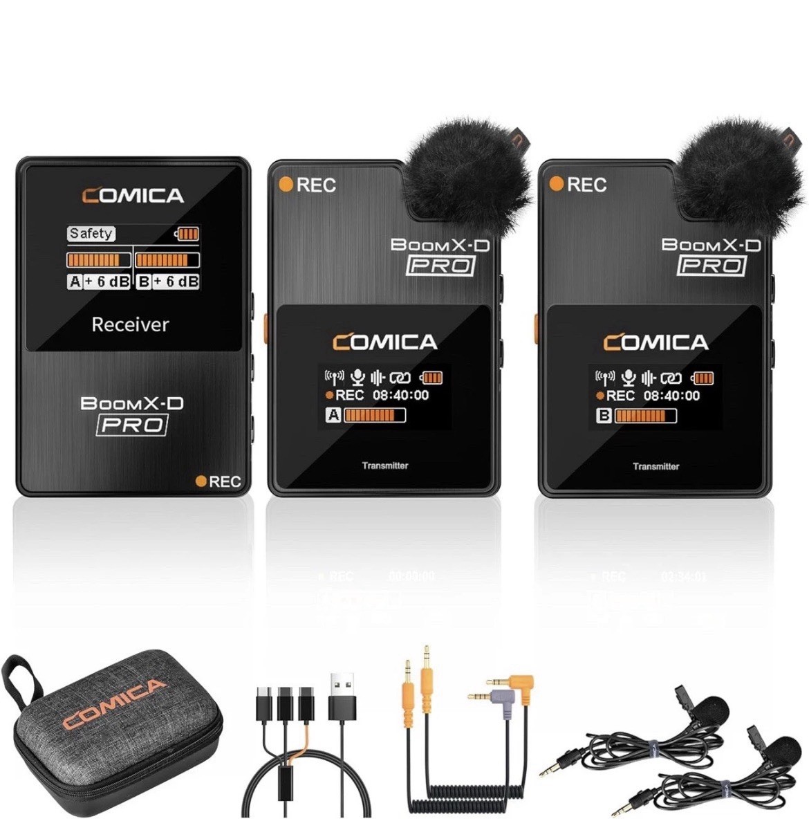 COMICA BoomX-D Pro D2 Wireless Microphone 2.4G Digital For Camera Smartphone SLR