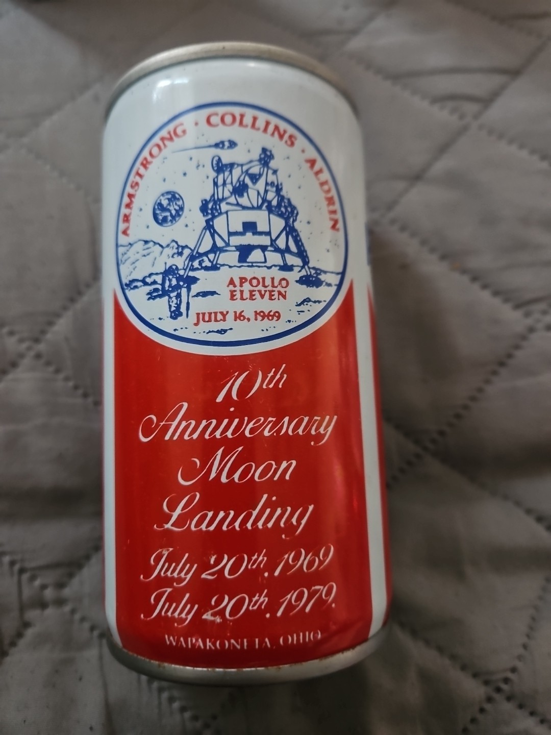 Vintage Pepsi Cola Man Landing On Moon Soda Pop Can 12 Oz Steel NASA Apollo 11