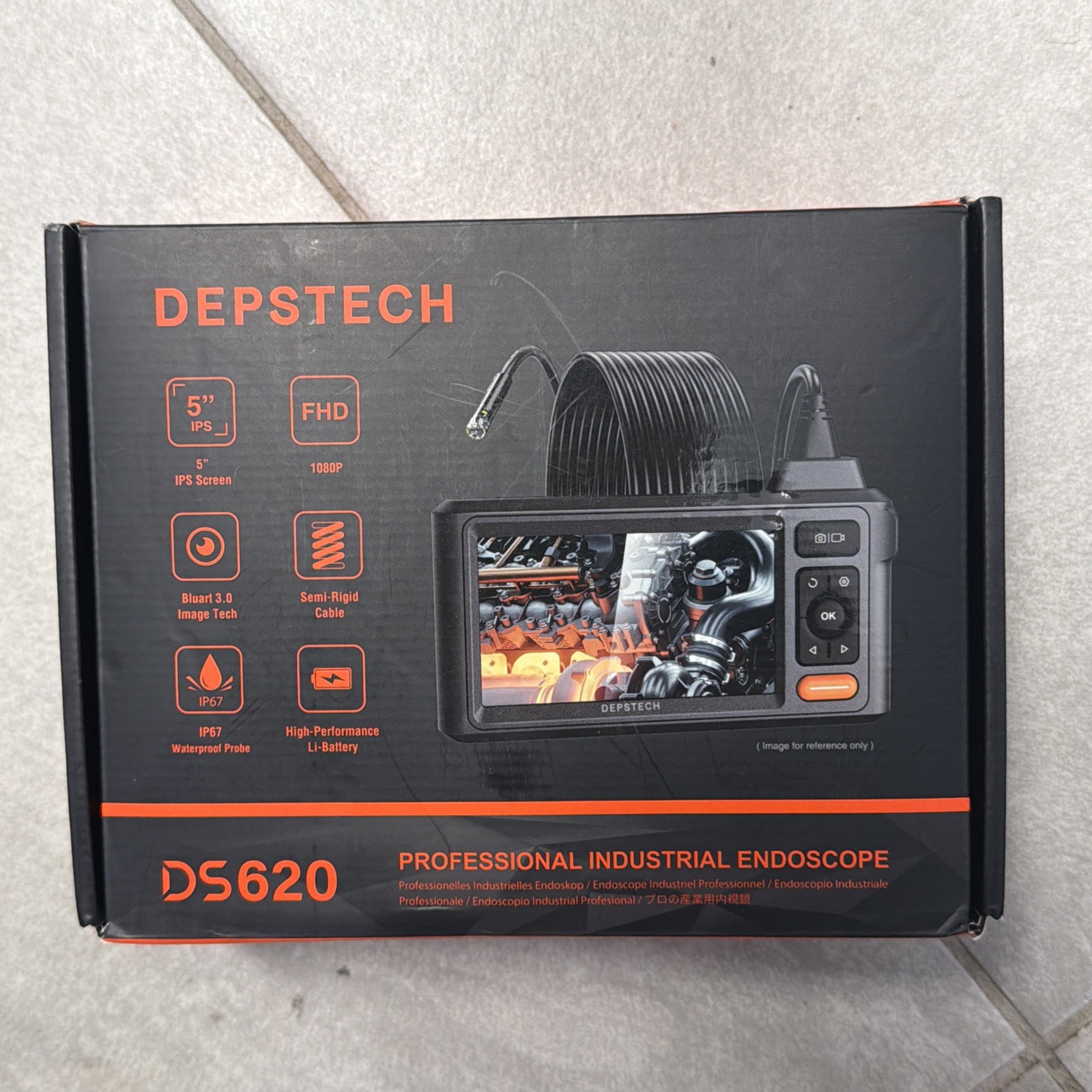 DEPSTECH Inspection Endoscope Camera with Lights 1080P Triple Lens Snake Came...