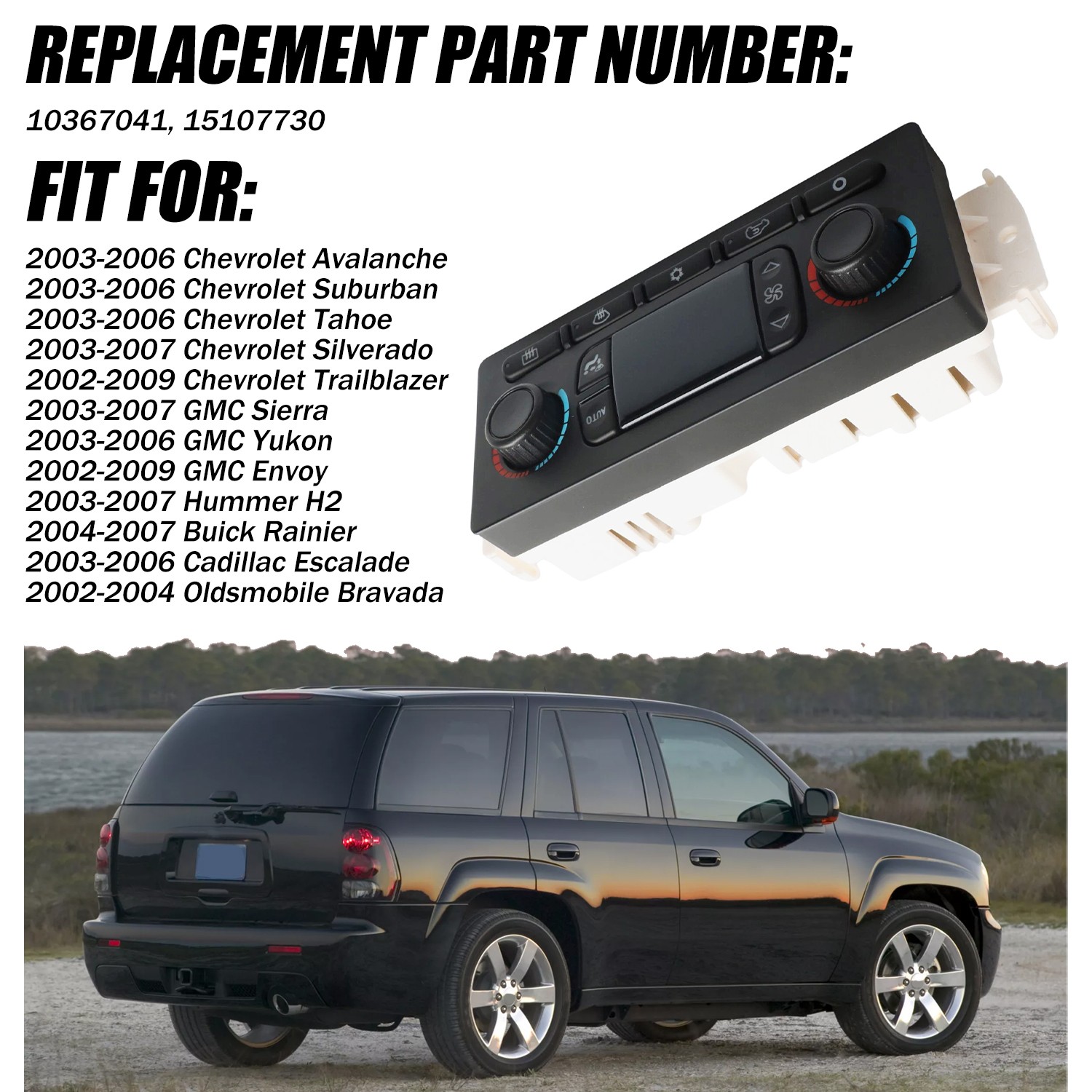 AC Climate Temp Control Unit Fits for Cadillac Escalade Oldsmobile Bravada US