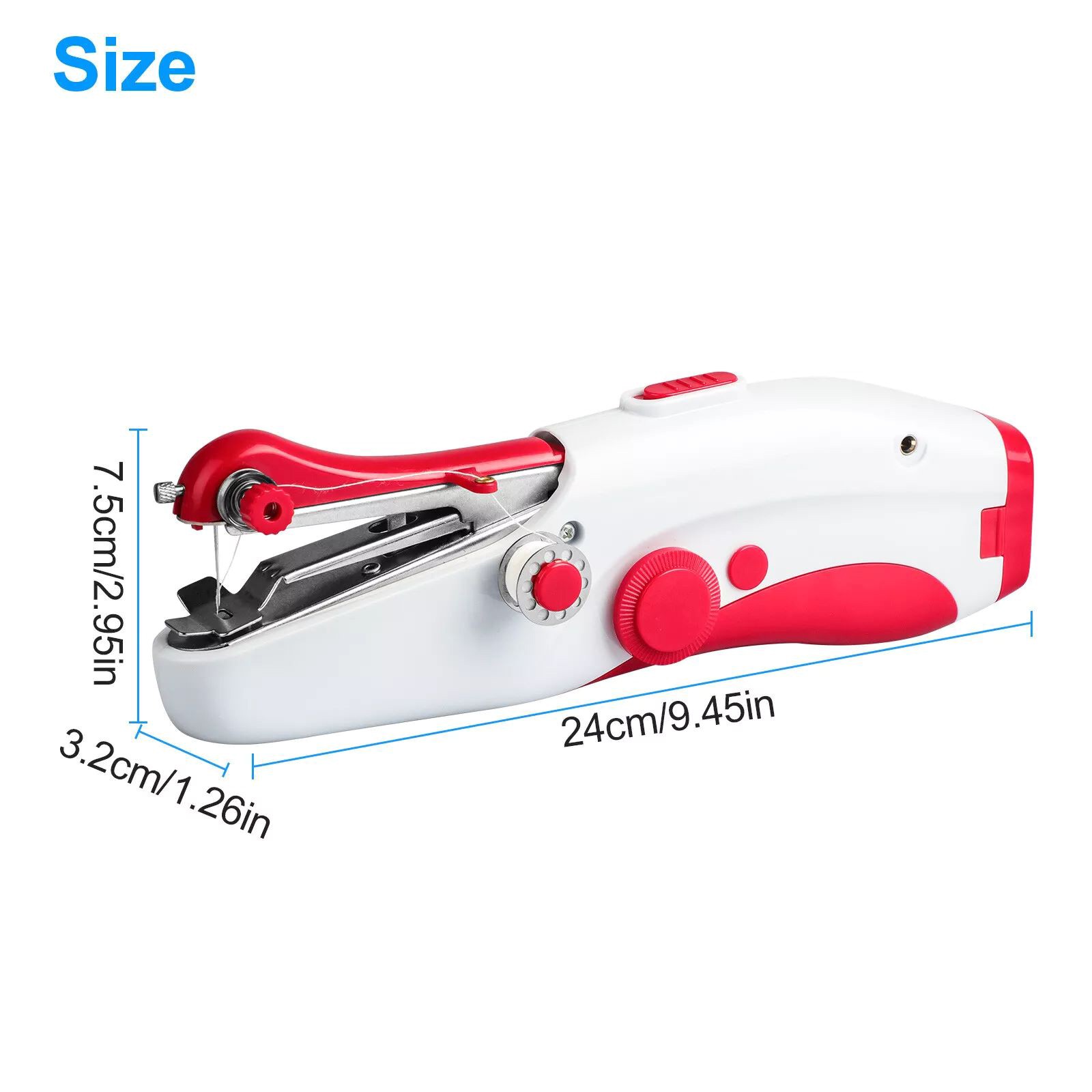 New Portable Mini Compact Handheld Sewing Machine Cordless Travel Home Tool