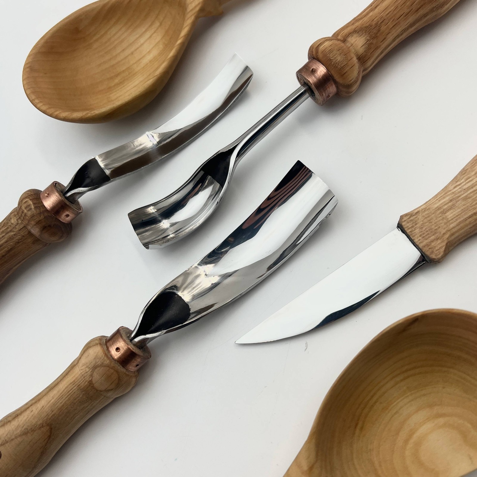 Spoon Wood carving set 4 pcs, Carving tools, Hook knife, STRYI Profi