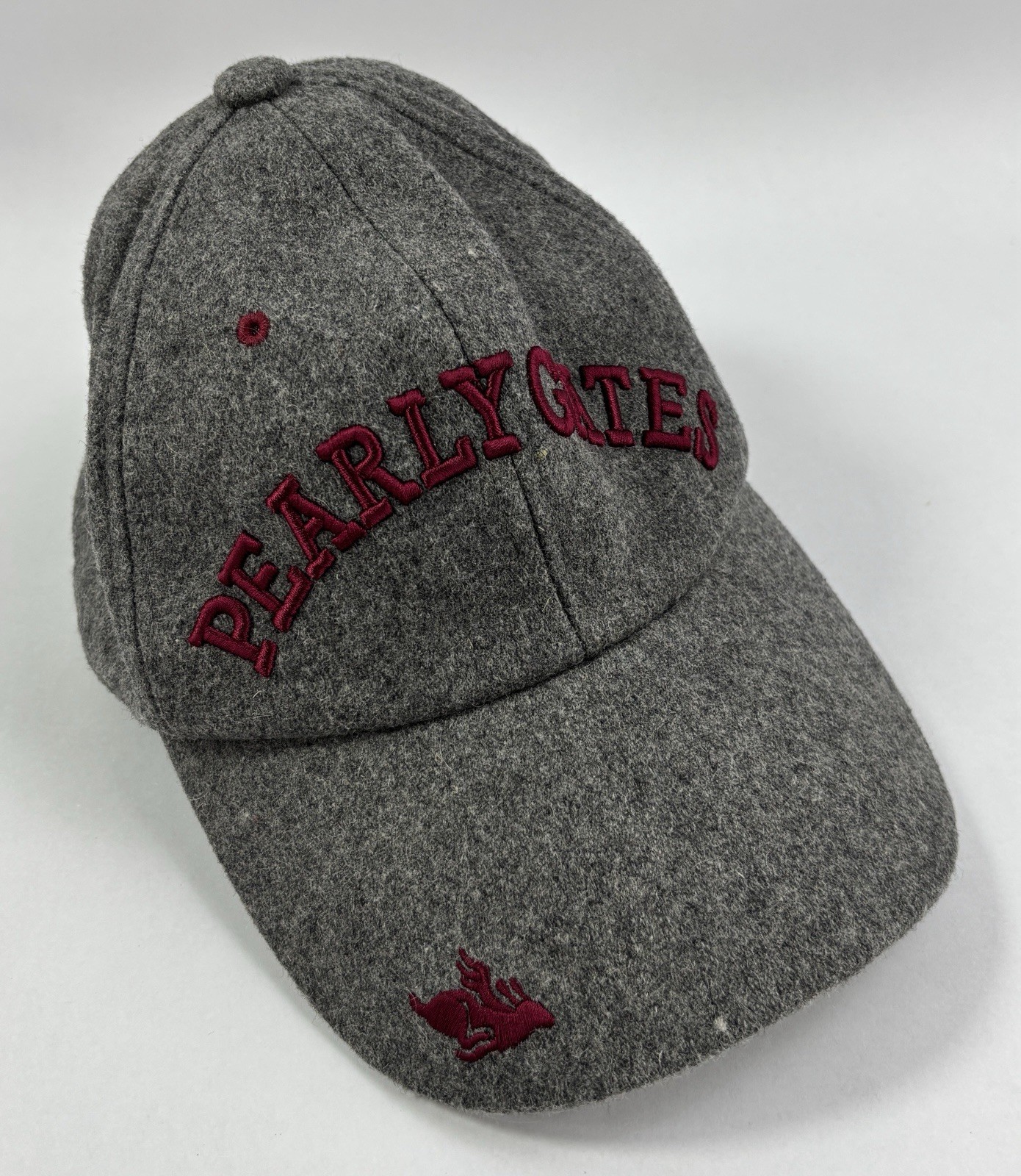 Unisex Pearly Gates Grey/Maroon Wool-Blend Golf Hat/Cap