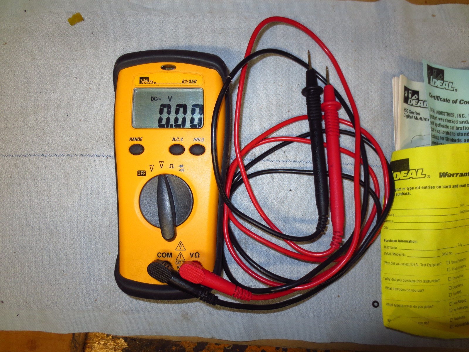 Ideal 61-350 Digital Multimeter, Voltmeter, Ohmmeter