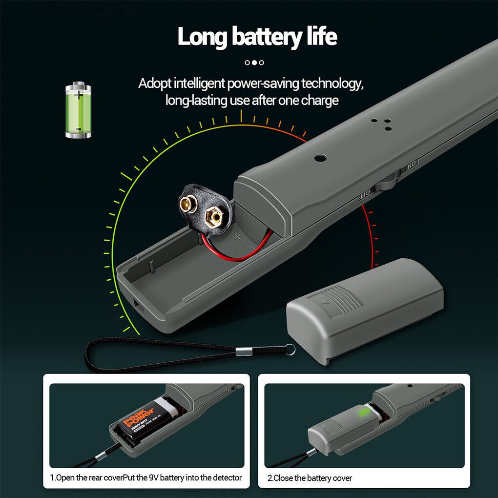 Handheld Metal Detector Airport Security Scanner High Sensitive Testing Tool