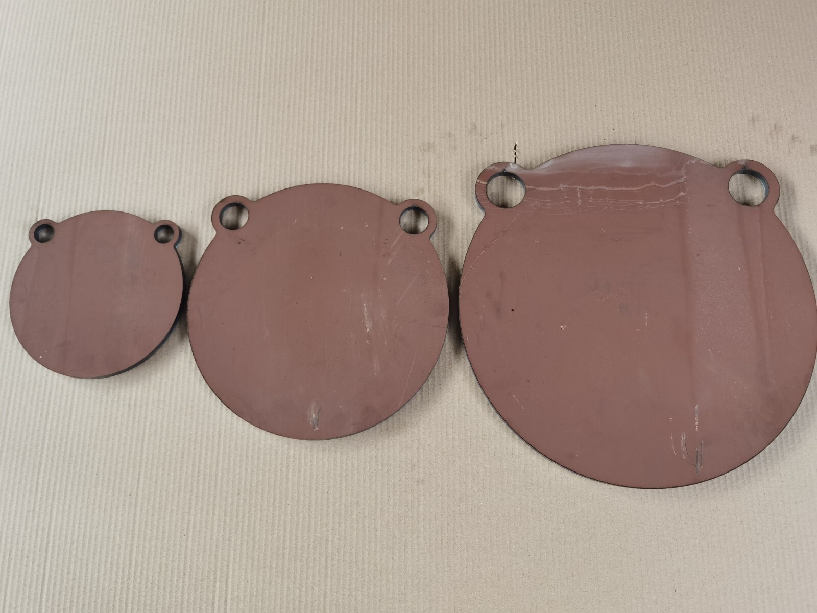 Hardox 500 gong shooting target set 3 pcs 300,400,500 mm