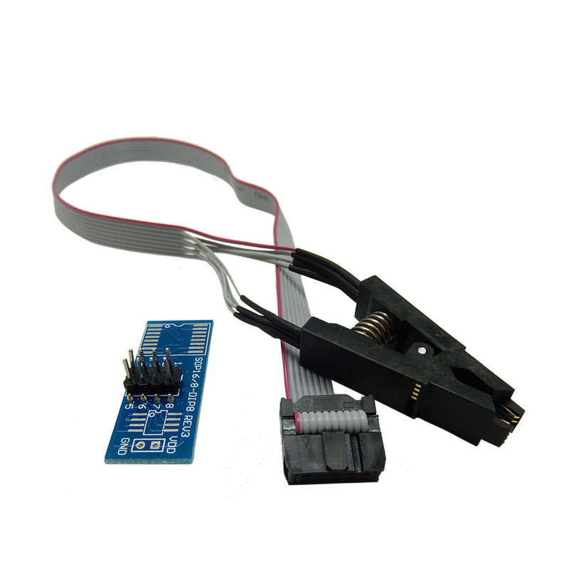 SOIC8 SOP8 Flash Chip IC Test Clips Socket Adpter BIOS/24/25/93 Programmer