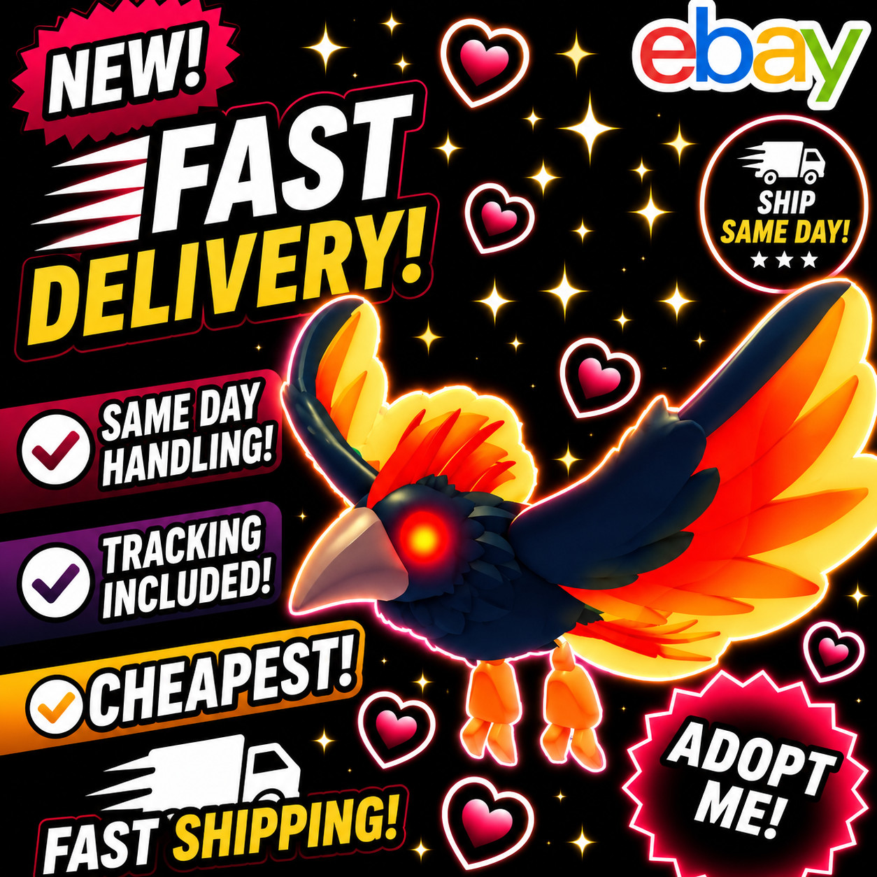 Storm Condor / All Variations! FR, NFR, MFR, Neon, Mega - Adopt From Me
