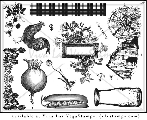 Unmounted Rubber Stamp Plate, Unmounted/Uncut Pink Rubber Stamps