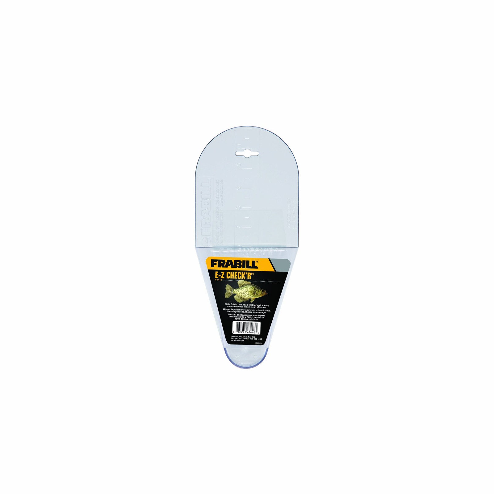 Frabill EZ Crappie Check'R Fish Measurer, Measures up to 12 One Size, Yellow