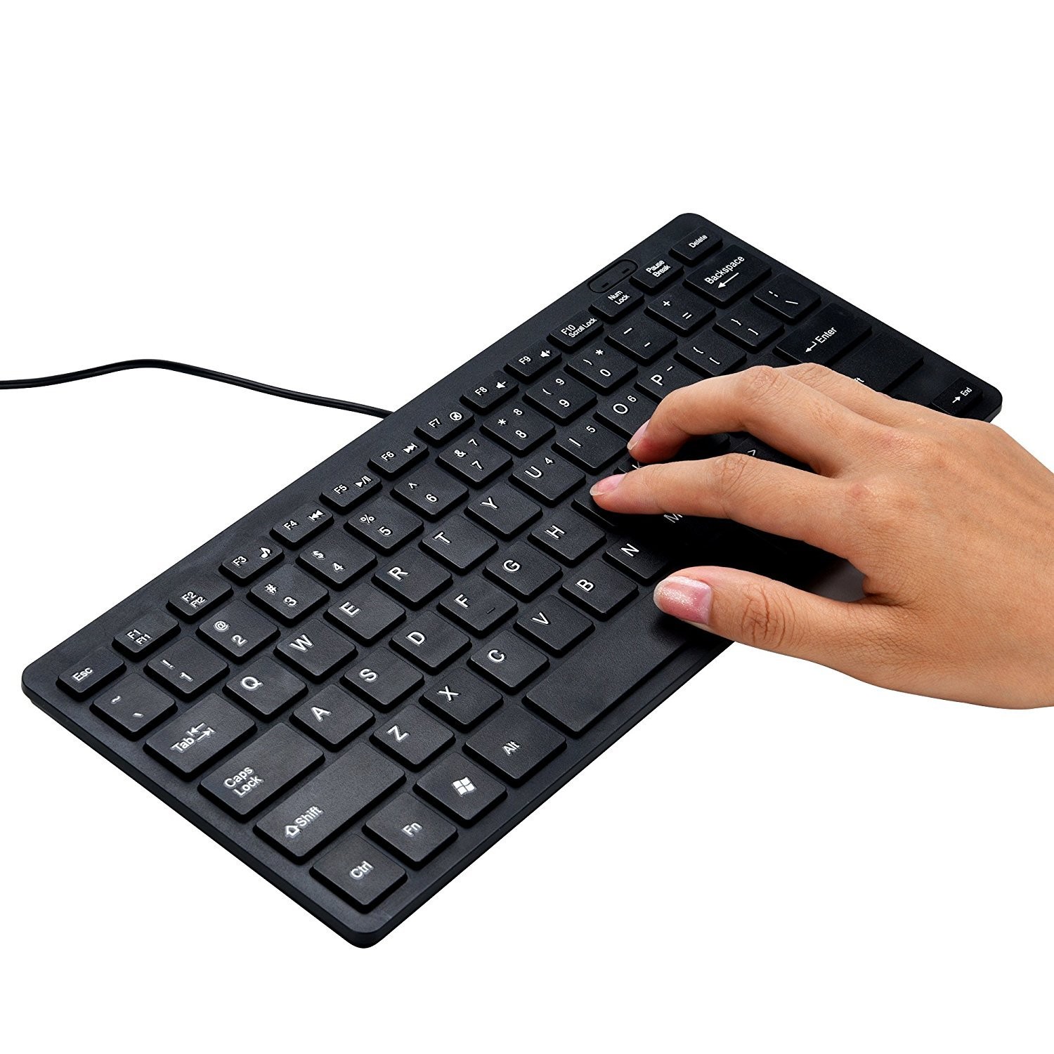 Mini 78 Key Wired Keyboard with Protective Cover for PC and Mac
