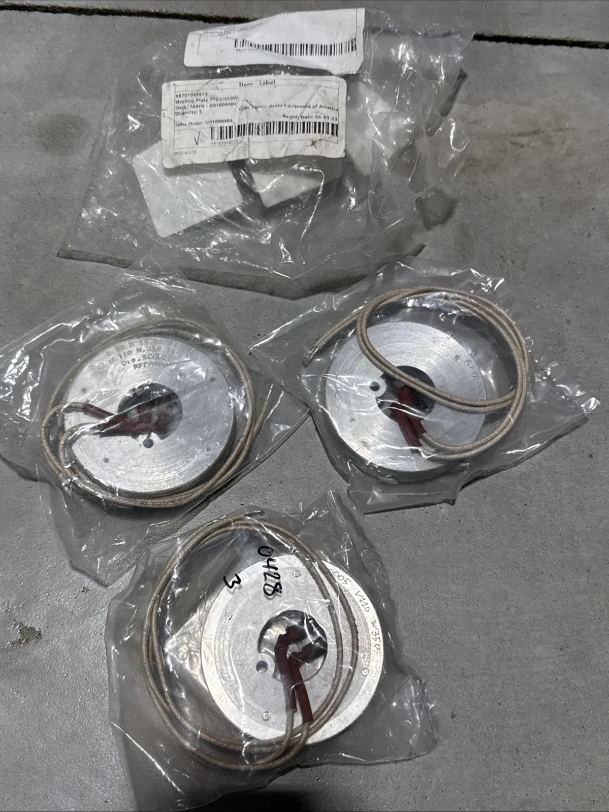 Ice Cream Heating Plate Element Gram Equipment Hoyer Etc 110v 350w (3-pack) New