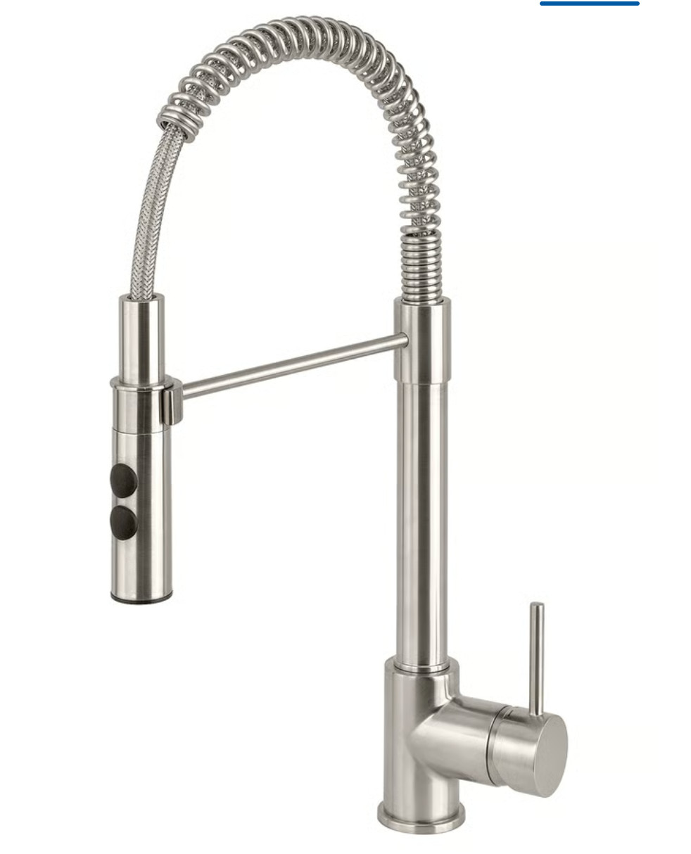 Ikea VIMMERN Kitchen faucet with handspray, stainless steel - NEW - 103.052.89