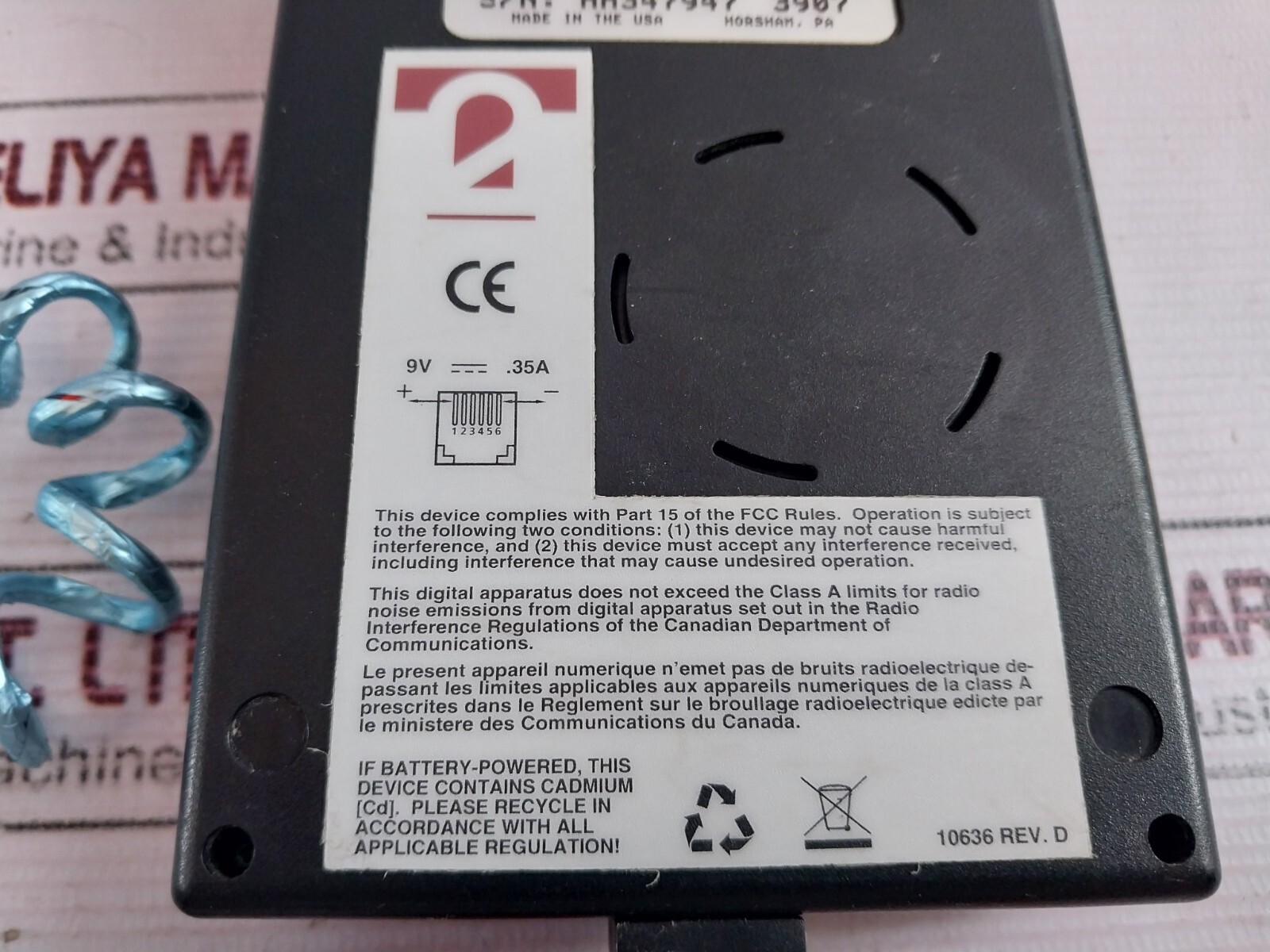 Optech 80NEL45R2-2-PW-OPTEC Optical Power Meter Rev: D