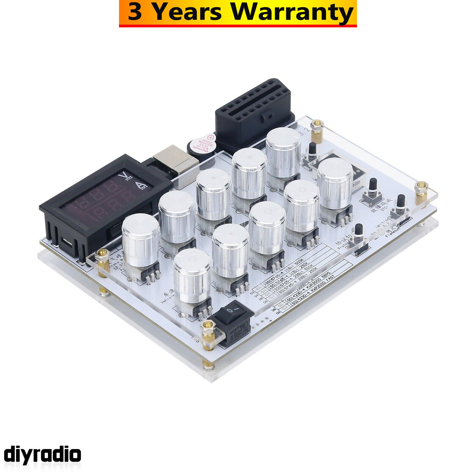 Automotive ECU OBD Simulator for Passenger Cars ELM327 Development ISO15765