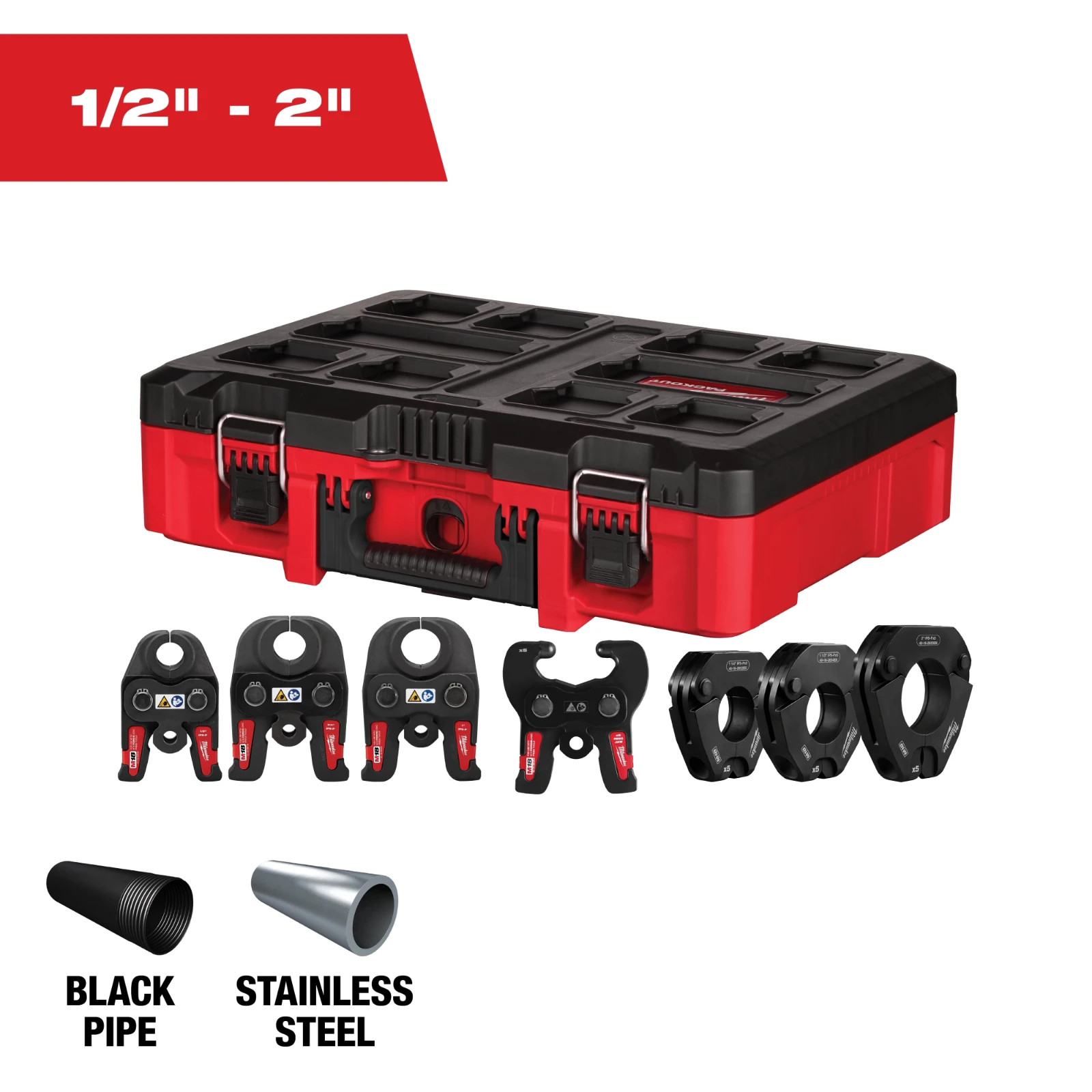 Milwaukee 49-16-2683 IPS-P Pivoting Press Ring Kit w/ PACKOUT Tool Case