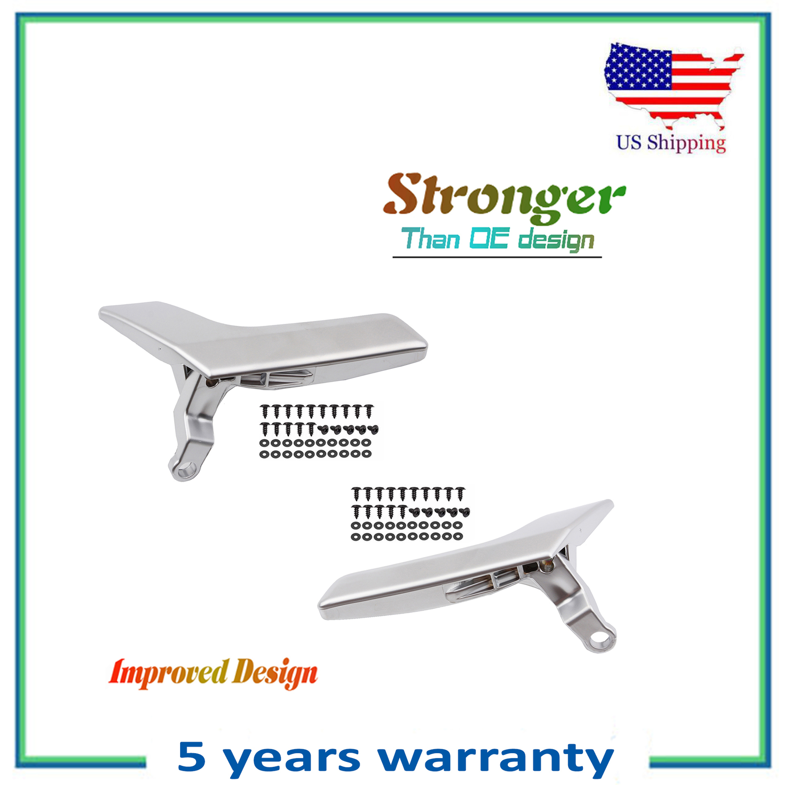 Upgraded Pair Inside Door Handle Repair Kit For Mercedes W204 X204 Matte Silver