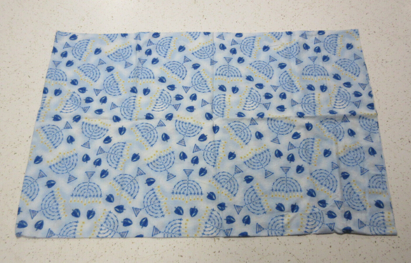Hanukkah Pillowcase (Blue) 100% Cotton (Size: 18" x 28")