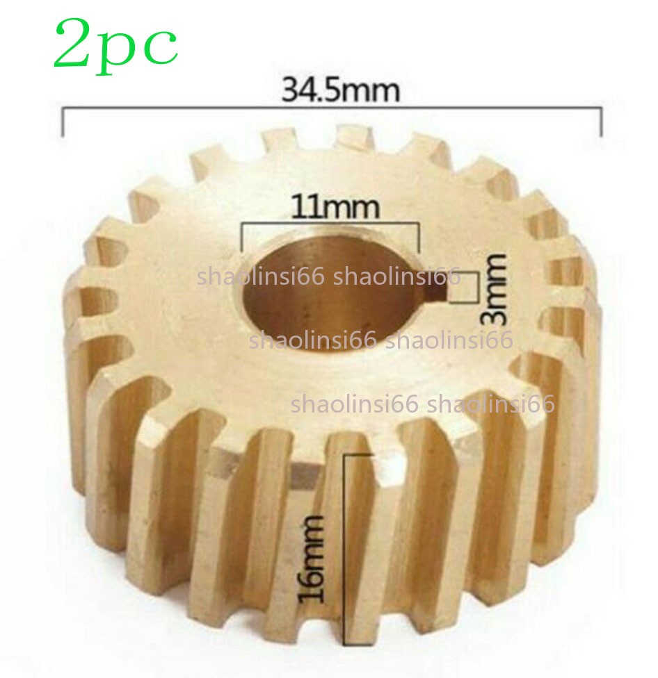 2pc Turret Milling Machine Part B08 Feed Copper Worm Gear The Mill Gear