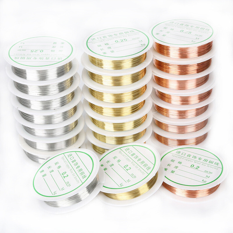10 Roll Copper Wire DIY Jewelry Accessories Handmade Making Bead Wire Material