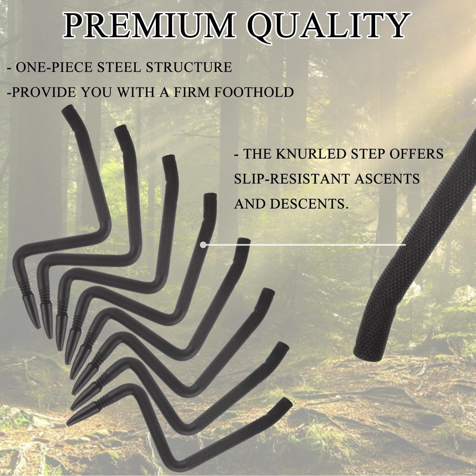 12 Pack Screw in Tree Steps for Hunting 5 Inch Tree Steps for Climbing, Tree Cli