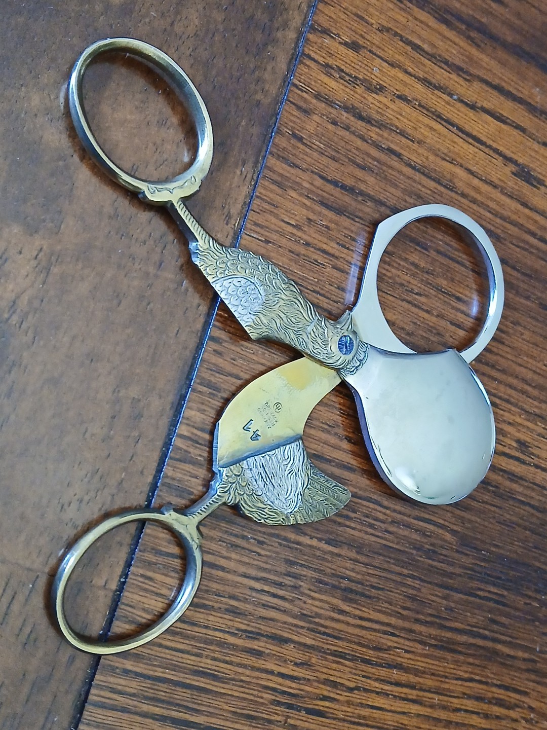 Dreizack Solingen Germany Egg Scissors Chicken Shaped Gold and Silver Tone