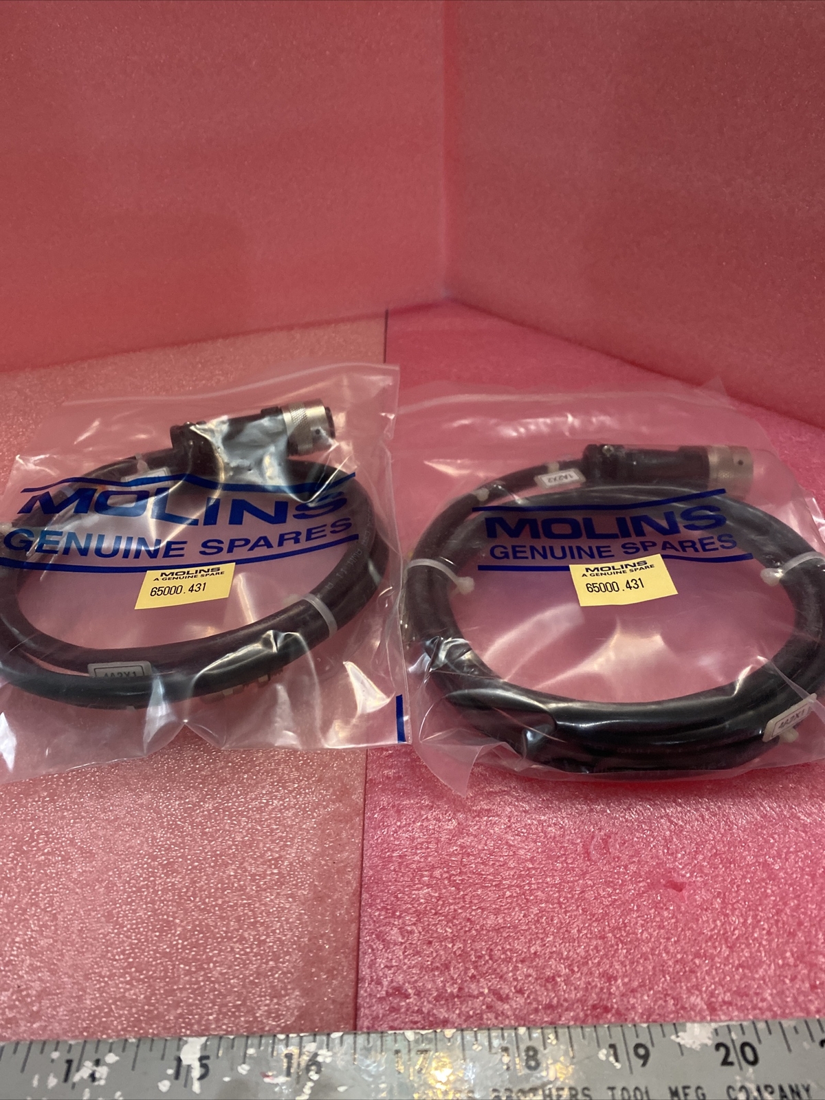 Molins Skein Roller Cord 1A2X2 Genuine Spare Part 65000.431 Lot Of Two