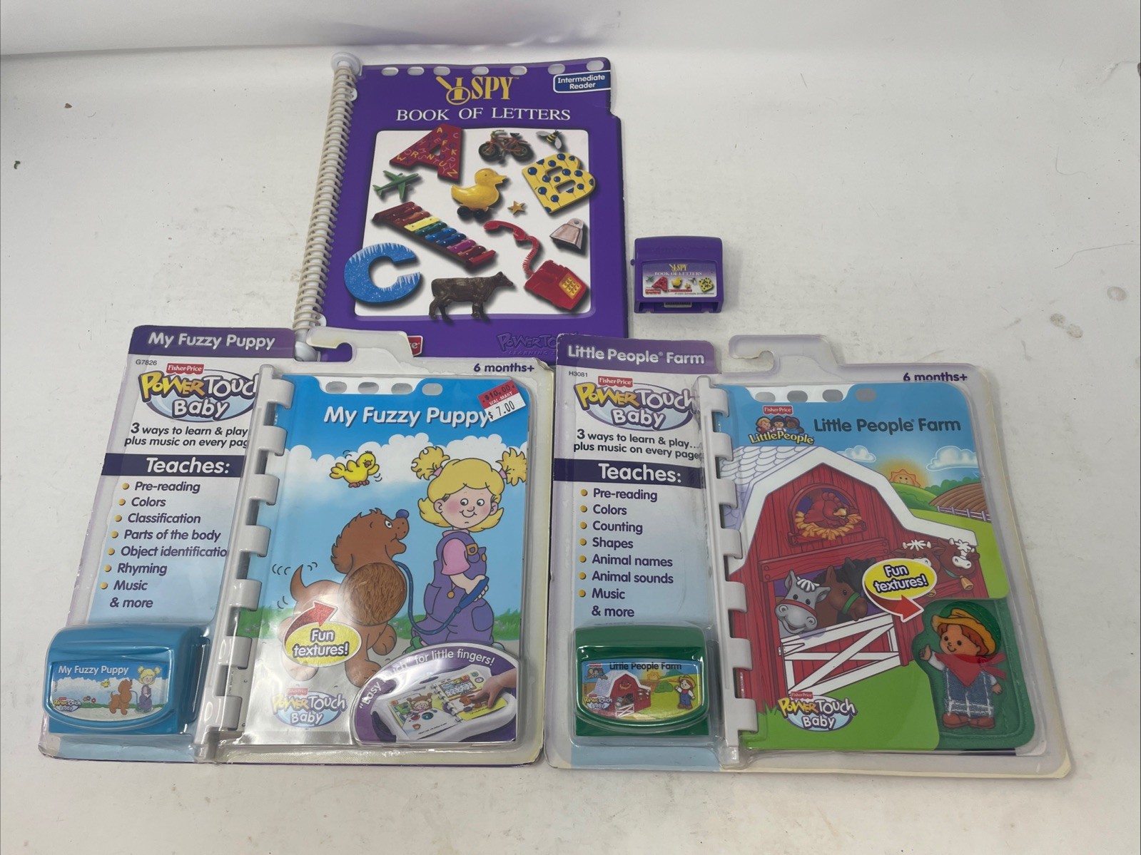 Fischer Price Power Touch Baby Little People Farm Fuzzy Puppy iSpy Game Lot