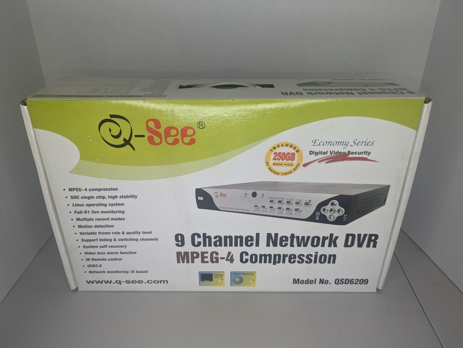 Q-See - QSD6209-250  9 Channel Network DVR 250GB USB 2.0 Port DVR